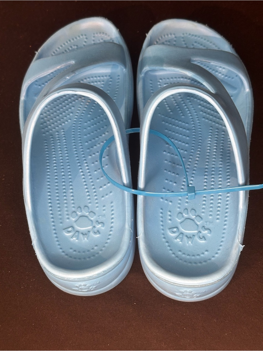 DAWGS Women's Slide Sandals Light Blue Size 7